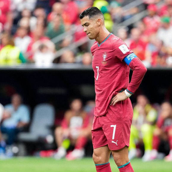 Cristiano Ronaldo, du Portugal, réagit lors d'un match de football de la phase de groupes de la Coupe du monde masculine de la FIFA 2026 opposant le Portugal à la République démocratique du Congo au Houston Stadium, à Kansas City, le 17 juin 2026 SPP / PsnewZ / Bestimage