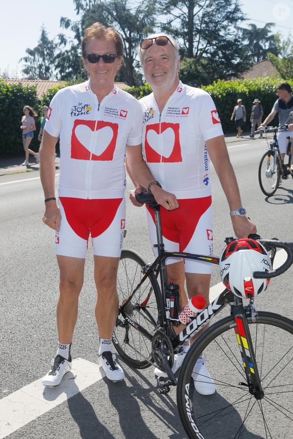 Exclusif - Henri Sannier, Jean Réveillon - Derniers essayages avant le départ de la course du coeur au profit de "Mécénat Chirurgie Cardiaque (MCC)" à Cholet le 9 juillet 2018. © CVS/Bestimage