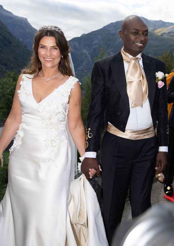 La princesse Martha Louise de Norvège, Durek Verrett, - Mariage de la princesse Martha Louise de Norvège et Durek Verrett à l'hôtel Union à Geiranger le 31 août 2024. @Dana Press / Bestimage