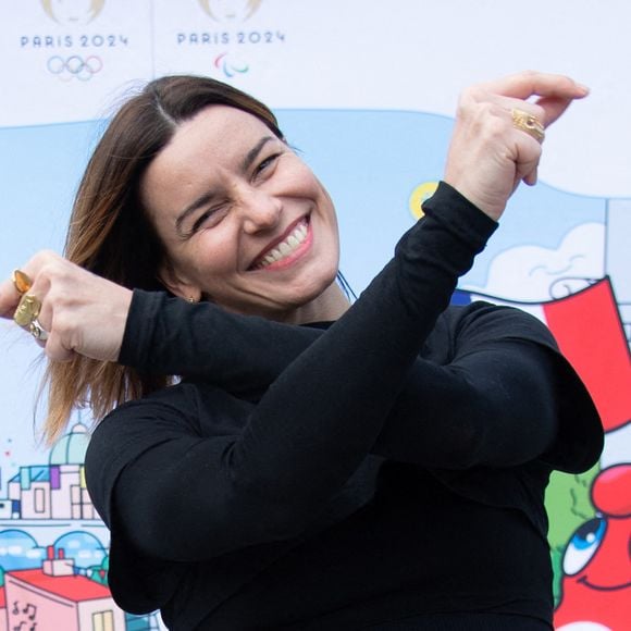 Fauve Hautot lors du lancement de la Semaine Olympique et Paralympique 2023 à La Villette à Paris, France, le 03 avril 2023. Photo par Aurore Marechal/ABACAPRESS.COM