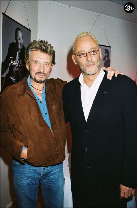 Johnny Hallyday et Jean Reno – Lancement du parfum de Jean Reno « Loves You ». BERTRAND RINDOFF PETROFF / BESTIMAGE