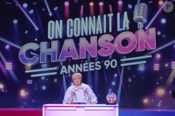 Exclusif - Laurence Boccolini, lors de l'enregistrement de l'émission On Connait La Chanson Années 90, présentée par L.Boccolini et diffusée le 19 mai 2026 sur W9, à Paris, France, le 8 avril 2026. © Jack Tribeca/Bestimage