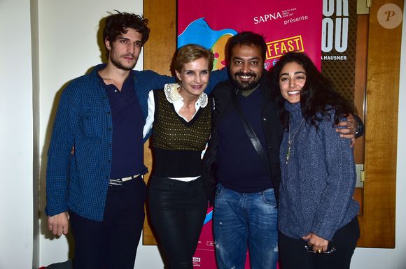 Louis Garrel, Mélita Toscan du Plantier, Anurag Kashyap (réalisateur) et Golshifteh Farahani - Le 3ème Festival du Film d'Asie du Sud Transgressif (FFAST) au cinéma l'Arlequin à Paris, le 3 février 2015.