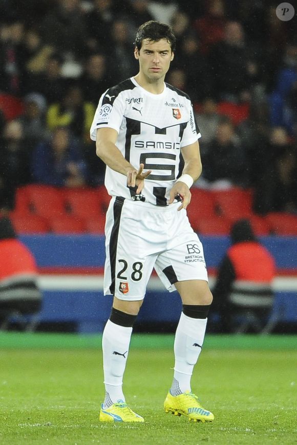 Yoann Gourcuff - Match de football de la 36ème journée de Ligue 1, qui opposait le PSG au Stade Rennais (4-0) au Parc des Princes. Le 29 avril 2016 Pierre Perusseau / Bestimage