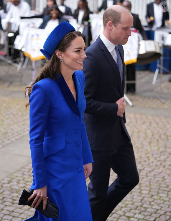 Le prince William, et Catherine (Kate) Middleton lors du service annuel du Commonwealth à l'abbaye de Westminster à Londres, Royaume Uni, le 14 mars 2022.
©Julien Burton / Bestimage