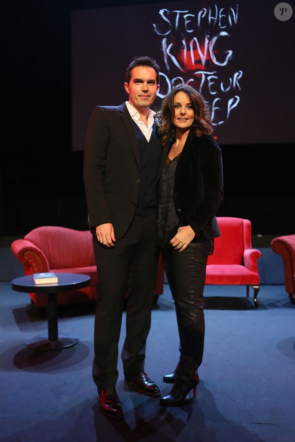 Maxime Chattam et Faustine Bollaert - Paris, le 16 novembre 2013 - Débat avec Stephen King au Grand Rex. © VEEREN / BESTIMAGE