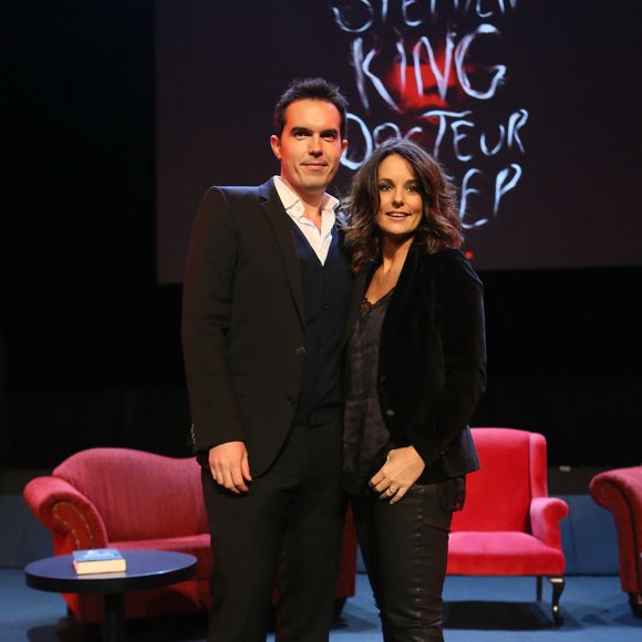 Maxime Chattam et Faustine Bollaert - Paris, le 16 novembre 2013 - Débat avec Stephen King au Grand Rex. © VEEREN / BESTIMAGE