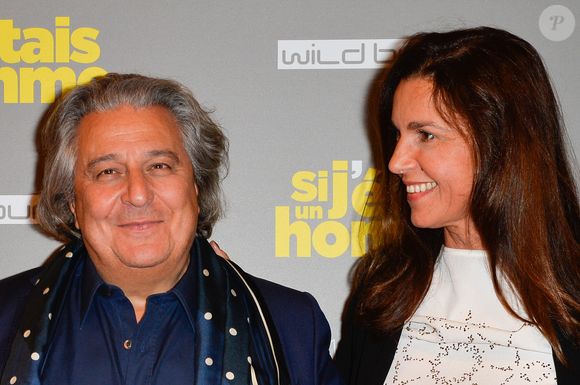 Christian Clavier et sa femme Isabelle de Araujo lors de l'avant-première du film "Si j'étais un homme" au cinéma Gaumont-Opéra à Paris, France, le 21 février 2017. © Coadic Guirec/Bestimage