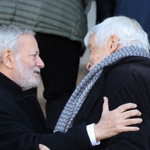 Francis Huster, Jacques Weber - Obsèques de Nathalie Baye en l'église Saint-Sulpice à Paris le 23 avril 2026. © Dominique Jacovides - Coadic Guirec / Bestimage