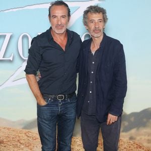 Jean Dujardin et Eric Elmosnino assistent au photocall de la série 'Zorro' à l'Hôtel Le Marois à Paris, France, le 03 septembre 2024. Photo by Jerome Dominé/ABACAPRESSCOM