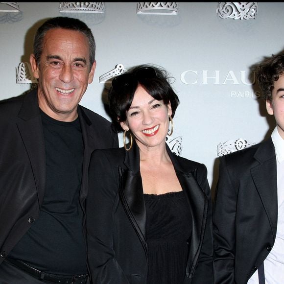 Thierry Ardisson, son épouse Béatrice & leur fils - soirée d'exposition de la collection 'Joséphine' chez Chaumet. Guillaume Gaffiot/Bestimage