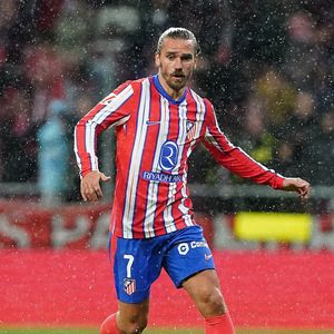 Antoine Griezmann de l'Atlético de Madrid lors d'un match de Liga. 14 avril 2025. (ALTERPHOTOS/Acero)
