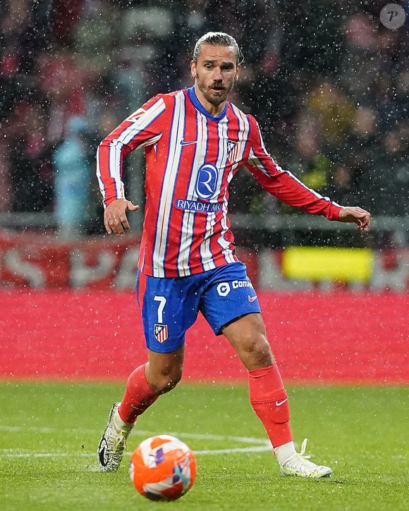 Antoine Griezmann de l'Atlético de Madrid lors d'un match de Liga. 14 avril 2025. (ALTERPHOTOS/Acero)