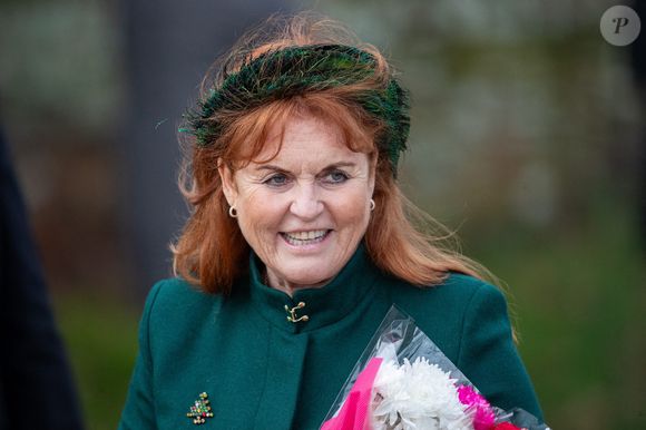 Sarah Ferguson assiste au service du jour de Noël à l'église St Mary Magdalene à Sandringham, Norfolk, Royaume-Uni, 25 décembre 2023. © Geoff Robinson/Splash News/ABACAPRESS.COM