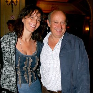 Michel Jonasz et sa femme - Soirée générale de la pièce "Les grandes occasions au théâtre Edouard VII à Paris