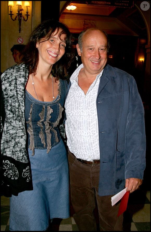 Michel Jonasz et sa femme - Soirée générale de la pièce "Les grandes occasions au théâtre Edouard VII à Paris