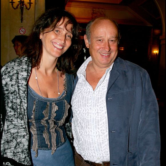 Michel Jonasz et sa femme - Soirée générale de la pièce "Les grandes occasions au théâtre Edouard VII à Paris