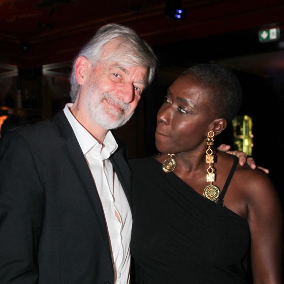 Exclusif - Gilles Verdez et sa femme Fatou - Personnalités à la soirée French Cancan au restaurant Le Bœuf sur le Toit à Paris le 12 octobre 2025.

© Philippe Baldini / Bestimage