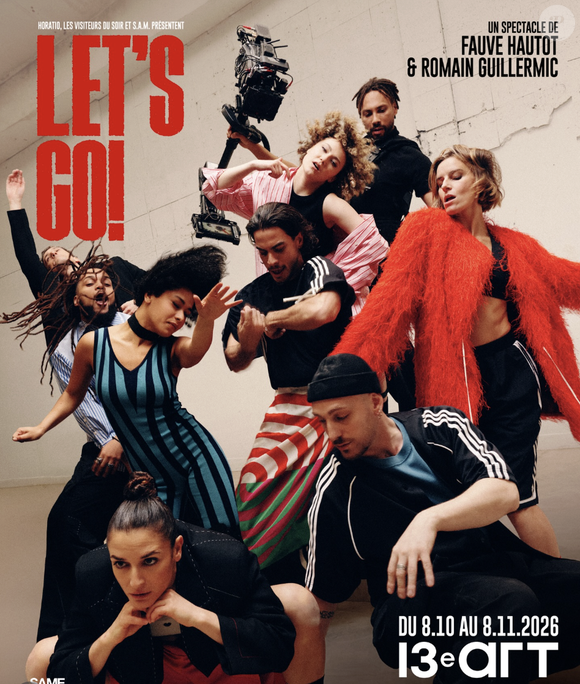 L'affiche du spectacle Let's Go, bientôt sur la scène du 13e Art. Un spectacle de Fauve Hautot (Danse avec les stars) et Romain Guillermic