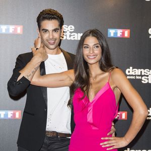Tatiana Silva et son danseur Christophe Licata lors du photocall de présentation du jury et des nouveaux couples de "Danse avec les Stars" au siège de TF1 à Boulogne-Billancourt, le 28 septembre 2017. © Pierre Pérusseau/Bestimage