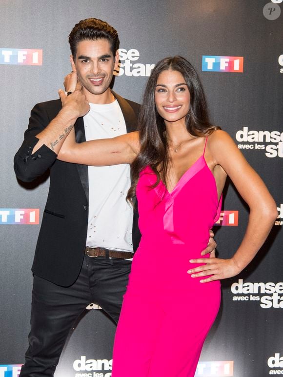 Tatiana Silva et son danseur Christophe Licata lors du photocall de présentation du jury et des nouveaux couples de "Danse avec les Stars" au siège de TF1 à Boulogne-Billancourt, le 28 septembre 2017. © Pierre Pérusseau/Bestimage