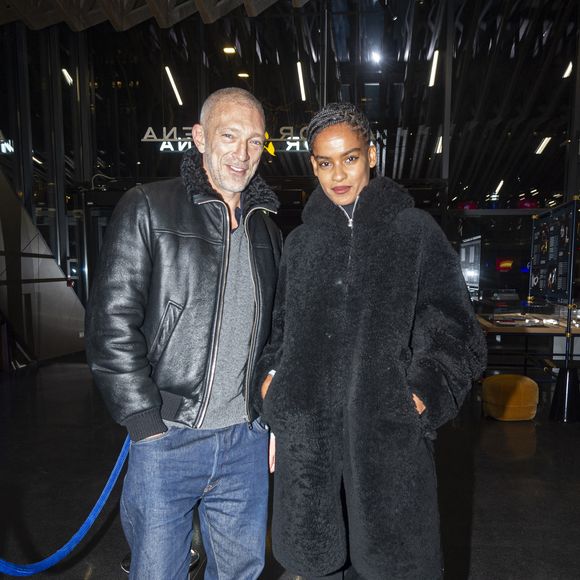 Vincent Cassel et sa compagne Narah Baptista - Célébrités assistent aux combats de MMA, Professional Fighters League Europe (PFL) à l’accord Arena de Bercy à Paris le 7 mars 2024. © Pierre Perusseau/Bestimage