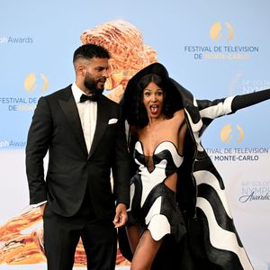 Ricky Whittle et Shy'm (Tamara Marthe) durant la cérémonie de clôture de la 64ème édition du Festival de télévision de Monte-Carlo au Grimaldi forum à Monaco, le 17 juin 2025. © Bruno Bebert / Bestimage