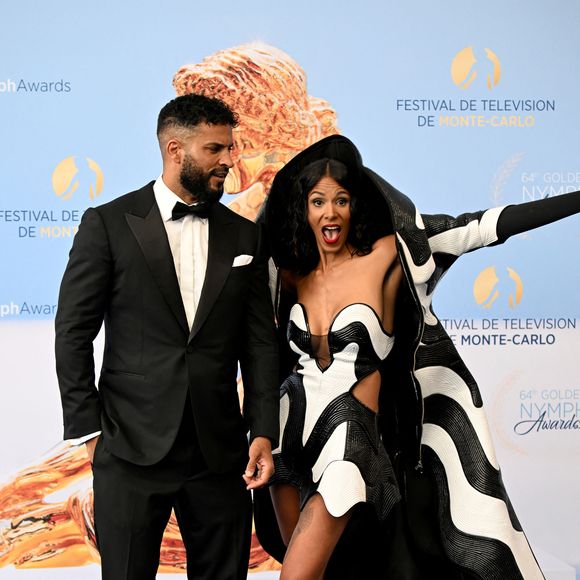Ricky Whittle et Shy'm (Tamara Marthe) durant la cérémonie de clôture de la 64ème édition du Festival de télévision de Monte-Carlo au Grimaldi forum à Monaco, le 17 juin 2025. © Bruno Bebert / Bestimage