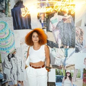 Exclusif - Léna Mahfouf (Léna Situations) lors de la soirée des 20 ans de la marque American Vintage à Paris le 29 avril 2025.

© Anne-Sophie Guebey / Bestimage