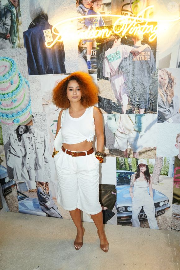 Exclusif - Léna Mahfouf (Léna Situations) lors de la soirée des 20 ans de la marque American Vintage à Paris le 29 avril 2025.

© Anne-Sophie Guebey / Bestimage