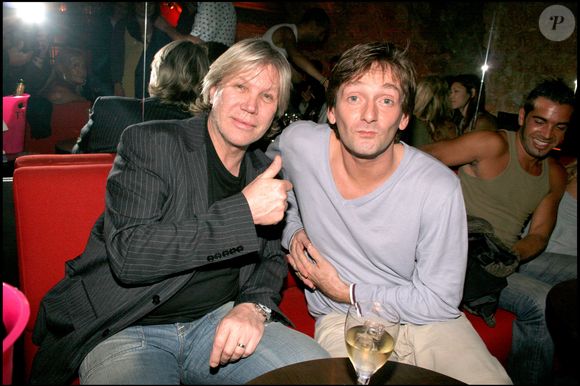 Exclusif - Patrick Juvet et Pierre Palmade à la soirée d'inauguration du club de Jean-Louis Garnier à Paris. AGENCE / BESTIMAGE