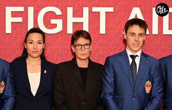 Marie Ducruet, la princesse Stéphanie de Monaco et Louis Ducruet durant la soirée de gala du "Fight Aids Cup 2026" à l'hôtel Fairmont Monte-Carlo à Monaco, le 24 janvier 2026. © Bruno Bebert / Bestimage