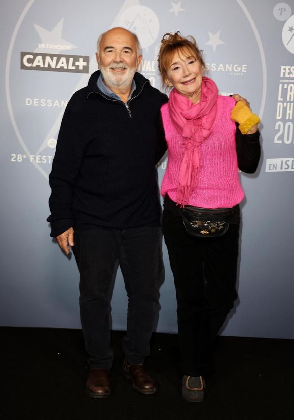 Gérard Jugnot, Marie-Anne Chazel au photocall de la cérémonie d'ouverture du 28ème Festival International du Film de Comédie à l'Alpe d'Huez le 13 janvier 2025.

© Dominique Jacovides / Bestimage