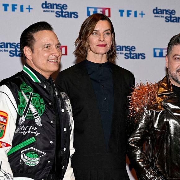 Jean Marc Genereux, Fauve Hautot et Chris Marques lors du photocall pour le lancement de la nouvelle saison 2026 de Danses Avec Les Stars, DALS, le 18 décembre 2025 aux studios TF1 a Boulogne Billancourt. ANDBZ/ABACA