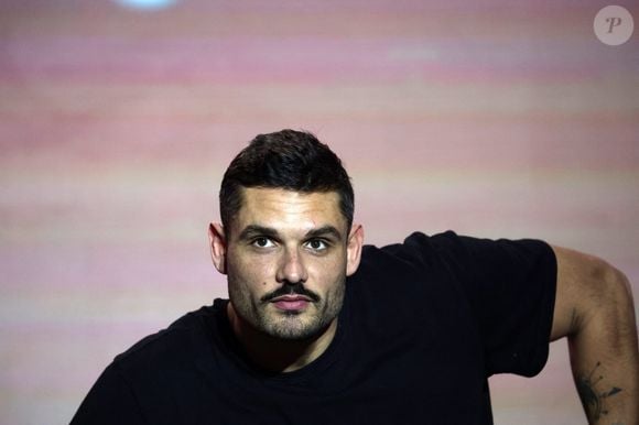 Florent Manaudou en conférence lors du 49ème Congrès Sélectour à l'hôtel Grand Hyatt à Doha au Qatar. Le 28 novembre 2024