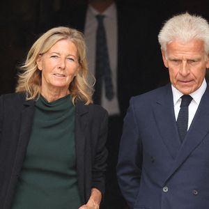 Claire Chazal, Christophe de Backer - Sorties des obsèques de Nicolas Altmayer en l'église Saint-Germain-des-Prés à Paris le 31 aout 2026. © Dominique Jacovides-Cyril Moreau/Bestimage #