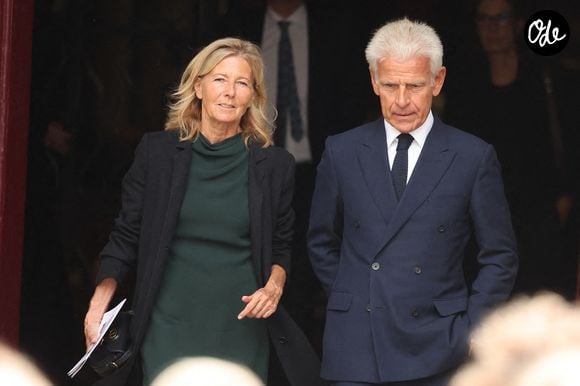 Claire Chazal, Christophe de Backer - Sorties des obsèques de Nicolas Altmayer en l'église Saint-Germain-des-Prés à Paris le 31 aout 2026. © Dominique Jacovides-Cyril Moreau/Bestimage #