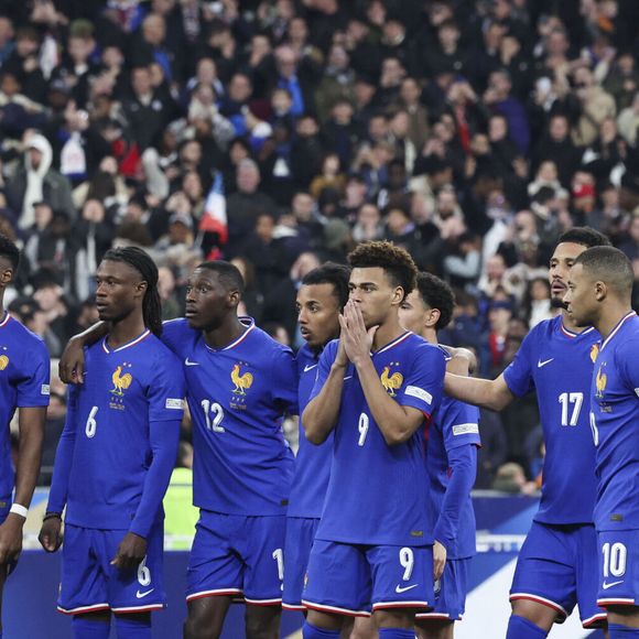 Aurelien Tchouameni - Eduardo Camavinga - Randal Kolo Muani - Jules Kounde - Warren Zaïre-Emery - Desiré Doué - William Saliba - Dayot Upamecano - Kylian Mbappé. Photo - Dante Badano/PsnewZ/Bestimage
