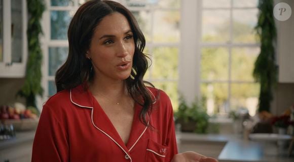 Meghan Markle accueille celles qu'elle appelle deux de ses amies les plus proches dans son émission Netflix, With Love, Meghan : Holiday Celebration - pour une soirée en pyjama. Photo par JLPPA / Bestimage