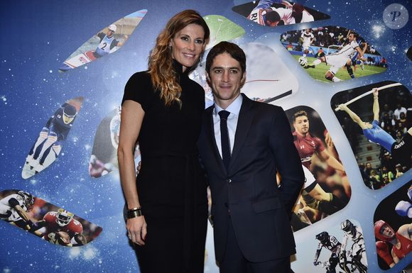 Sophie Thalmann et son mari Christophe Soumillon (jockey belge) - 26ème édition des "Sportel Awards" au Grimaldi Forum à Monaco le 13 octobre, 2015. 
© J.C. Vinaj / Bestimage