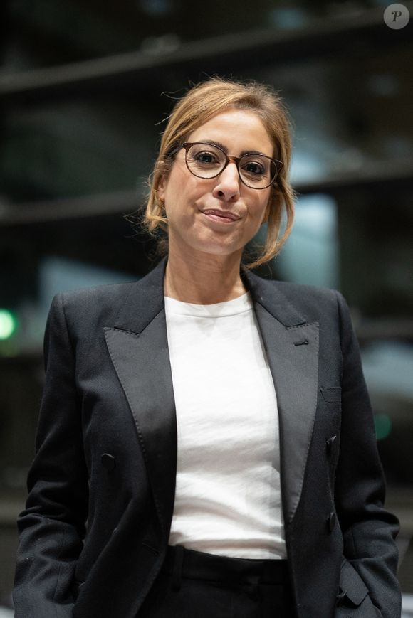 La journaliste française Léa Salamé arrive pour une audition devant la Commission d'Enquete sur l'Audiovisuel Public à l'Assemblée Nationale à Paris le 2 février 2026. Photo par Raphael Lafargue/ABACAPRESS.COM