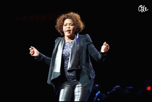 Whitney Houston en concert à la Globe Arena de Stockholm. Le 8 juin 2010.