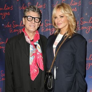 Exclusif - Marc Lavoine (co-producteur du spectacle) et sa compagne Adriana Karembeu lors de la générale du spectacle musical "Les Souliers Rouges" au Casino de Paris, le 24 janvier 2025.
© Guirec Coadic/Bestimage