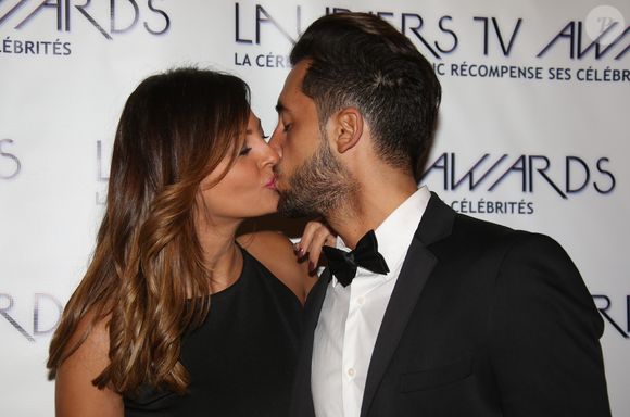 Julia Flabat et Eddy (Friends Trip) - Soirée des Lauriers TV Awards au Théâtre des Variétés à Paris, le 13 janvier 2016. © Denis Guignebourg/Bestimage