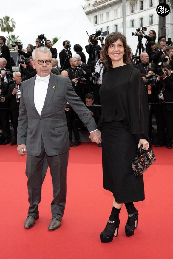 Elsa Boublil et Philippe Torreton assistent à la projection du film "Le Deuxième Acte" et à la cérémonie d'ouverture du 77e Festival de Cannes, au Palais des Festivals, le 14 mai 2024 à Cannes, en France. Photo de Niviere David/Abaca