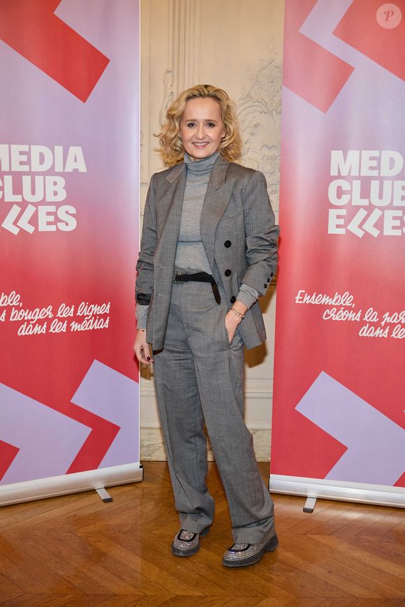 Exclusif - Caroline Roux (présidente de la cérémonie) - Cérémonie des Trophées du MédiaClub’Elles dans les salons de l'Hôtel de Lassay à Paris le 9 février 2023. Cette soirée récompense les femmes et les hommes ayant oeuvré pour une meilleure représentation des femmes dans les médias. © Cyril Moreau/Bestimage