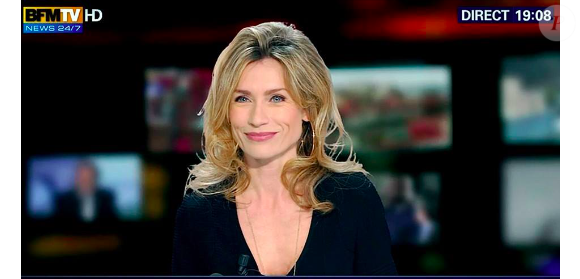 Sandra Larue sur un plateau télé.