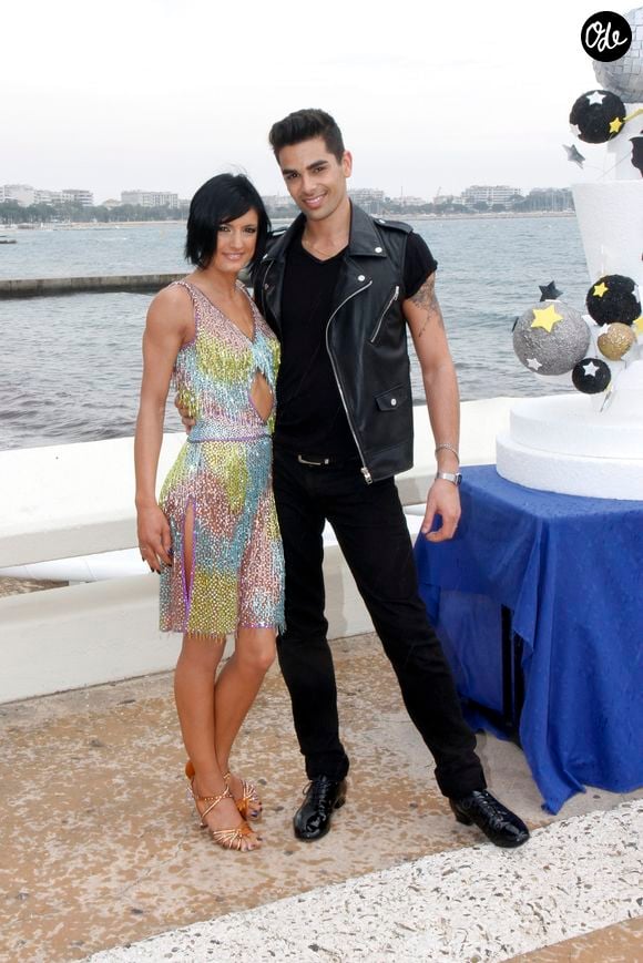 Christophe Licata et Coralie Licata lors du photocall de "Dancing With the Stars" (Danse avec les stars) au Miptv de Cannes le 8 Avril 2014. JLPPA / Bestimage