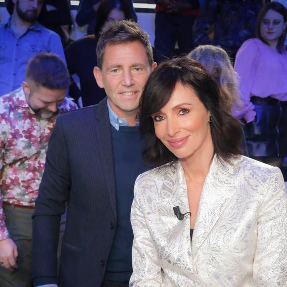 Exclusif - Daniel Riolo et sa compagne Géraldine Maillet - Sur le plateau de l’émission TPMP (Touche Pas à Mon Poste) présentée en direct par C.Hanouna et diffusée sur C8 - Paris le 02/01/2023 - © Jack Tribeca / Bestimage