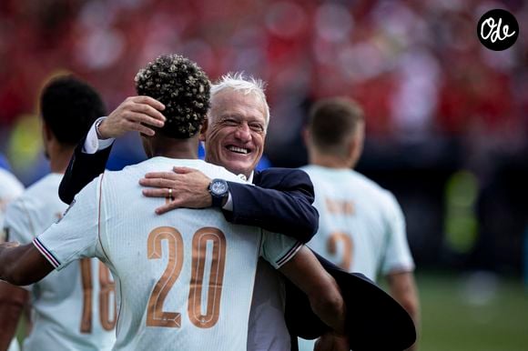 Célébration de l'équipe de France après avoir remporté la victoire.Didier Deschamps, Coach France Team
Désiré Doué Elyxandro Cegarra / PsnewZ / Bestimage